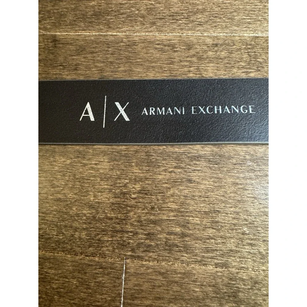Armani Exchange A|X Genuine Leather Brown Belt One Size XL Made Romania